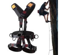 Arneses de techo de cuerpo completo - Trabajadores de equipo de protección, protección ajustable contra caídas | Equipo de escalada de árboles desmontable, seguridad para techadores, equipo de