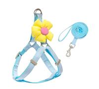 Arneses Tipo Chaleco Arnés Y Correa For Perros Ajustables con Asa Suave Y Cómoda para Perros Y Gatos(Blue,44-62cm)