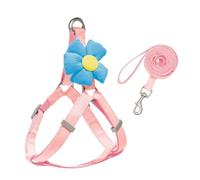 Arneses Tipo Chaleco Arnés Y Correa For Perros Ajustables con Asa Suave Y Cómoda para Perros Y Gatos(Pink,44-62cm)