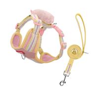 Arneses Tipo Chaleco Arnés Y Correa For Perros Chaleco Ajustable For Perros para Perros Y Gatos(Pink,34-42cm)