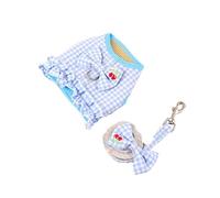 Arneses Tipo Chaleco Arnés Y Correa For Perros con Malla Transpirable para Perros Y Gatos(Blue,35-36cm)