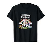 Arnessing Rainbows Unicorn Wrangler Graphic Camiseta