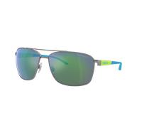 Arnette Hombre Sunglass AN3089 Beverlee - Color del Marco: Gunmetal Mate, Color de la Lente: Verde Espejado Verde