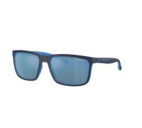 Arnette Hombre Sunglass AN4251 Stripe - Color del Marco: Azul marino mate sobre azul claro, Color de la Lente: Polarizadas agua espejo gris oscuro