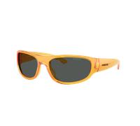 Arnette Hombre Sunglass AN4361 Gondo - Color del Marco: Naranja Transparente, Color de la Lente: Gris Oscuro