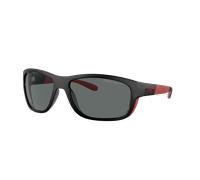 Arnette Hombre Sunglass Floresta - Color del Marco: Negro/rojo mate/brillante, Color de la Lente: Polarized Gris Oscuro