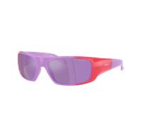 Arnette Hombre Sunglass Hot Shot - Color del Marco: Cereza degradado a lila, Color de la Lente: Gris Espejado Violeta