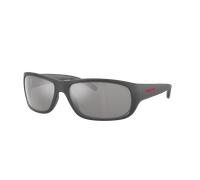 Arnette Hombre Sunglass Uka-Uka - Color del Marco: Gris medio mate, Color de la Lente: Gris Claro Espejado Plata 80