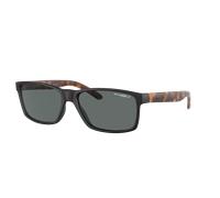 Arnette Unisex Sunglass AN4185 Slickster - Color del Marco: Goma Negra, Color de la Lente: Polarizadas gris oscuro