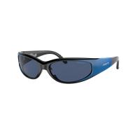 Arnette Unisex Sunglass AN4302 Catfish - Color del Marco: Negro y azul metálico degradado, Color de la Lente: Azul Oscuro