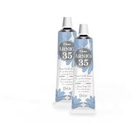 Árnica 35 - Gel Crema con 35% de Árnica Ecológica, Menta y Eucalipto, Acción Fuerte, Ideal para Masajear los Músculos y las Articulaciones, 2 x 50 ml, Made in Italy