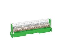 Arnocanali T1615A - Regleta de tierra para conexiones equivalentes con tapa, con barra de latón de 15 orificios, multicolor