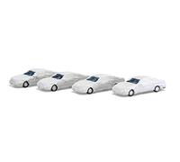 Arnold Heico, Set de 4 Unidades Coches bajo Lona Blanca, Escala H0