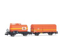 Arnold HN6679 Colas Rail, 2-unit pack 2-axle tank wagon and 2-axle G4 wagon, ep.