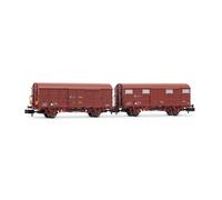 Arnold HN6718 RENFE, set de2 vagones J2, uno con luces de cola N 1:160