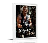 ARNOLD SCHWARZENEGGER Firmado Predator Póster Pintura Decorativa Lienzo Arte de Pared Sala de Estar Póster Dormitorio Pintura, Lienzo Arte Póster Y Arte de Pared Impresión de Imagen Moderna Decoración