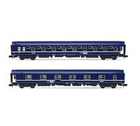 ARNOLD, SNCF, conjunto de 2 unidades T2, azul con librea de logo nouille, periodo IV-V