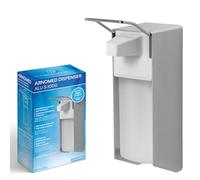 ARNOMED 1 dispensador jabon baño pared de aluminio para 1000 ml, dispensador jabon pared de palanca corta, dispensador de jabon pared, desinfectante manos dispensador