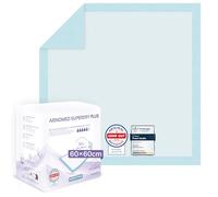 ARNOMED Colchones médicos 60 x 60 cm, 180 almohadillas absorbentes, cambiador para bebés, 5 capas de celulosa