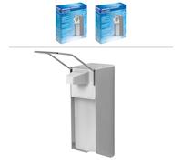 ARNOMED Dispensador de Jabón de Pared de Aluminio Con Palanca Larga para 1000 ml, Desinfectante de Manos