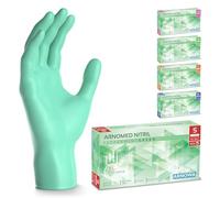 ARNOMED® Guantes nitrilo talla S Verde [100 unidades] - Guantes desechables quirurgicos y laboratorio - Luvas nitrilo descartaveis sin polvo y látex - Manoplas nitrilo en XS, S, M, L, XL, XXL