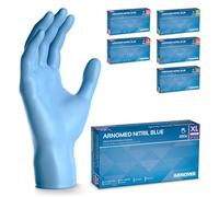 ARNOMED® Guantes nitrilo talla XL Azul [100 unidades] - Guantes desechables quirurgicos y laboratorio - Luvas nitrilo descartaveis sin polvo y látex - Manoplas nitrilo en XS, S, M, L, XL, XXL