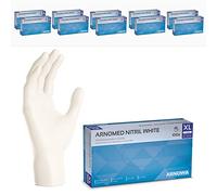 ARNOMED® Guantes nitrilo talla XL Blanco [1000 unidades] - Guantes desechables quirurgicos y laboratorio - Luvas nitrilo descartaveis sin polvo y látex - Manoplas nitrilo en XS, S, M, L, XL, XXL