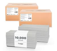 ARNOMED papel secamanos 10.000 uds, toallas secamanos de 1 capa con pliegue en V, 25x23cm de cocina, papel manos baño natural, 20x250, toallas para manos para dispensador
