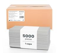 ARNOMED papel secamanos 5.000 uds, toallas secamanos de 1 capa con pliegue en V, 25x23cm de cocina, papel manos baño natural, 40x250, toallas para manos para dispensador