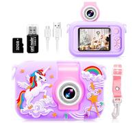 ARNSSIEN Camara Fotos Infantil con Gran Pantalla IPS 2,4" y Lente Giratoria 180°, Camara de Fotos para Niños de 3 a 12 Años, Tarjeta de 32 GB Incluida, Regalo Ideal para Cumpleaños y Fiestas, X101