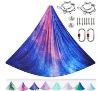 ARNTY Yoga Set para Adultos, Accesorios de Yoga, Carga de 500kg, Incluye Hardware de Instalación Completo (Multi-Azul)