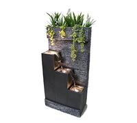 Arnusa BK845 Fuente de jardín con iluminación LED, Fuente de jardín con Lavabo Decorativo, Fuente de Interior, Fuente para Uso Interior y Exterior, Decoración de jardín