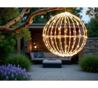 Arnusa Leuchtkugel LED 30 cm barra de caída con temporizador LED bola de 200 luces LED para interiores y exteriores cálidas