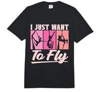 Aro aéreo acrobático I Just Want To Fly Air Yoga Aerialist Comfort Colors Adult Heavyweight T-Shirt