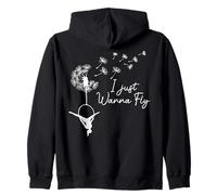 Aro aéreo I Just Wanna Fly Dandelion, Regalos de Circo Lyra Sudadera con Capucha