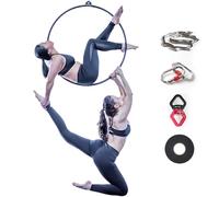 Aro AéReo, Juego De Lira con Anillo AéReo Un Solo Punto, Yoga Acero Inoxidable 661 Libras, Equipo Circo, para Rendimiento AcrobáTico,90CM/25MM