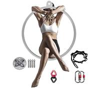 Aro aéreo Lyra, aro aéreo de un solo punto, anillo de aro Lyra, diámetro del tubo 32 mm, kit de aro de yoga artístico, equipo de danza y fitness, acero inoxidable, para danza aérea, yoga, entrena
