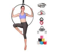 Aro aéreo Lyra, Set de aro aéreo, Aro aéreo Lyra, Kit profesional de aro aéreo para circo y fitness, Anillos colgantes para acrobacias en casa, Kit de arnés para yoga y danza (85 cm × 3,2 cm)
