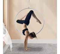 Aro aéreo Lyra, Set de aro aéreo, Aro aéreo Lyra, Kit profesional de aro aéreo para circo y fitness con kit completo de montaje, Anillos colgantes para acrobacias en casa, Yoga y danza (Diámetro)