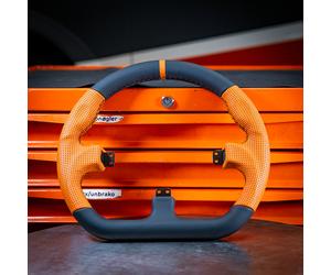 Aro Closed D Orange Leather Asetek SimSports