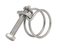 Aro de alambre de acero inoxidable 304, doble garganta, ajuste de Clip fuerte, manguera fija de Upvc, ventilación de tubería de agua(150-160 x 3 (1pcs))