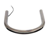 Aro de asiento trasero, marco de asiento trasero, tubo de asiento trasero, marco de aro de bucle de asiento trasero para tubo plano estilo Cafe Racer con luz de señal de giro de freno(175mm)