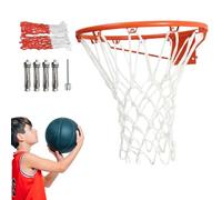 Aro De Baloncesto Al Aire Libre: Aro De Baloncesto, Red para Todo Tipo De Clima, Portería De Bola Antioxidante, Anillos De Acero Resistente, Soporte De Tablero Duradero, Objetivo Deportivo