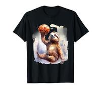 Aro de baloncesto lindo perezoso acuarela arte arte baloncesto aro Camiseta