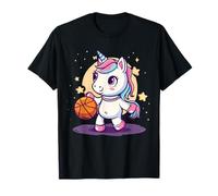 Aro de baloncesto lindo unicornio ilustración dibujo baloncesto aro Camiseta