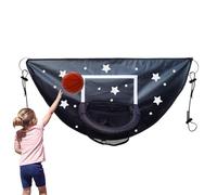 Aro de baloncesto para trampolín, trampolín Accesorio de aro de baloncesto - Baloncesto Ball Net for Kids Dunking - Se adapta a un aro de baloncesto recto y para el trampol