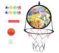 Aro De Baloncesto - Set Interior para Pequeños, Mini Balones Silenciosos con 6 Aros De Succión para Juego De Lanzar, Juguetes Casa/Jardín para Niños 3-5 Años