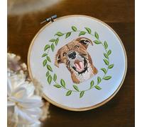 Aro de bordado personalizado para perro con foto y nombre, marco de retrato de perro personalizado, regalo de boda para regalo de mamá de perro, regalo para amantes de los perros para Navidad