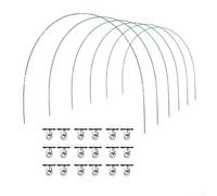 Aro de invernadero a prueba de óxido con construcción de fibra flexible para un soporte ajustable de la planta y mayor estabilidad en diferentes etapas de crecimiento (36 piezas)