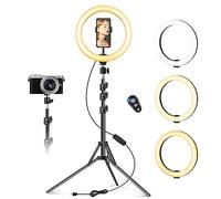 Aro de Luz con Trípode Alto, 10.2" Ring Light con Control Remoto, Aros de Luz para Móvil, Anillo de Luz LED para Fotografía, Maquillaje, Flash, Youtube, Vídeo